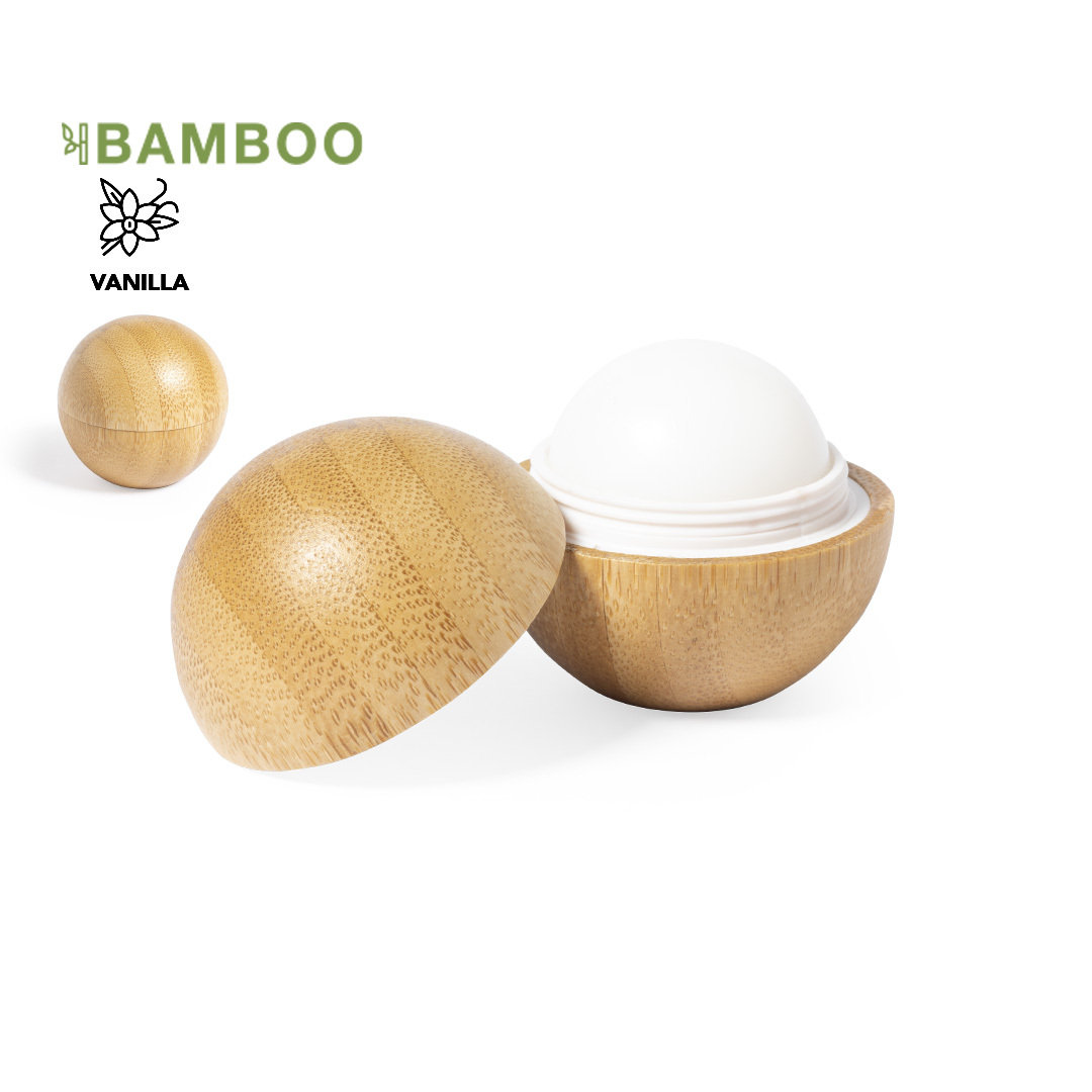 Branded Bamboo Lip Balm Sphere - Limelight Publicity