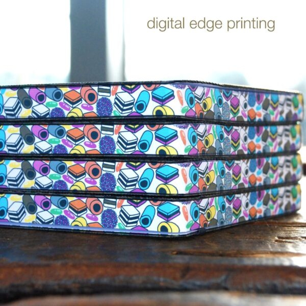 Digital Edge Printed Notebook - Green French Blue Red China Blue Graphite Orange  - Notebooks