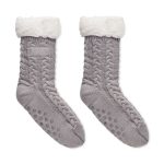 Cable Knit Slipper Socks