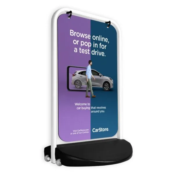 Swinger with Graphic Banner Stands & POS