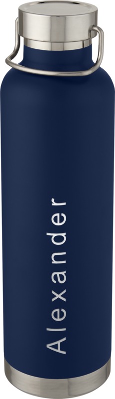 Copper Vacuum Insulated Water Bottle - Solid Black Dark Blue White  - Speakers, Technology