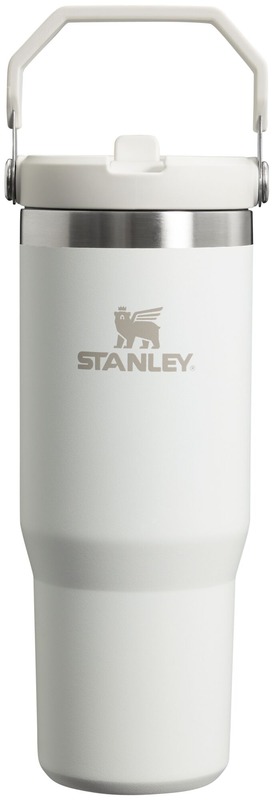 Stanley 890ml IceFlow Flip Straw Tumbler - Black White  - Drinkware, Travel Cups