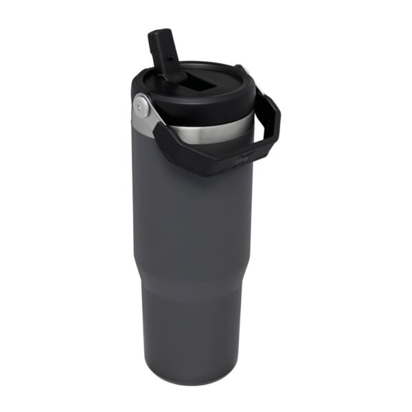 Stanley 890ml IceFlow Flip Straw Tumbler - Black White  - Drinkware, Travel Cups