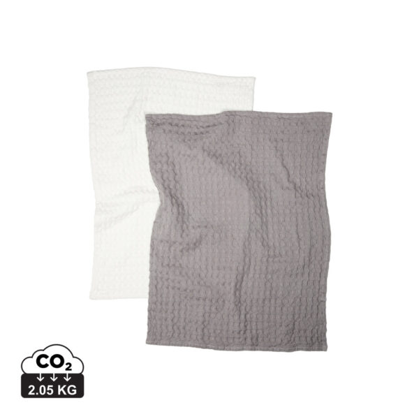 VINGA Cromer waffle kitchen towel - Grey