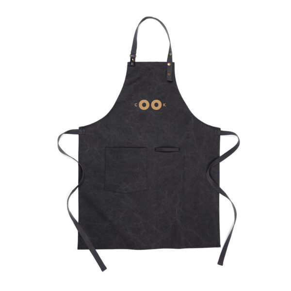 VINGA Tome GRS recycled canvas Apron - Black