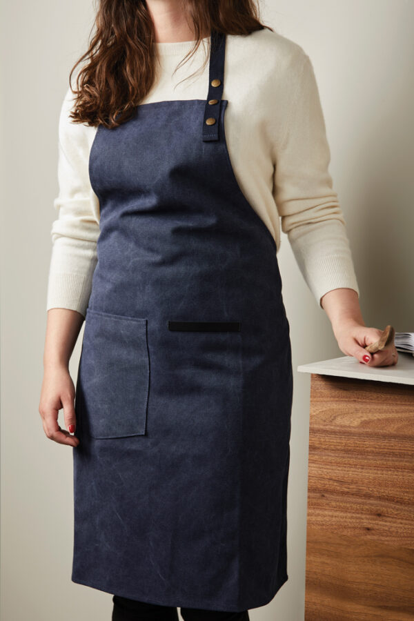 VINGA Tome GRS recycled canvas Apron - Navy