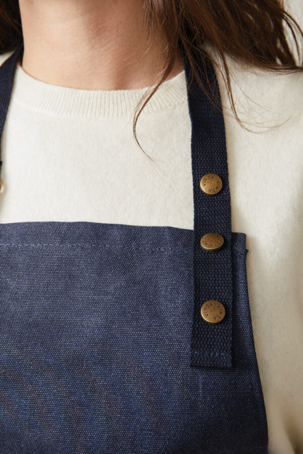 VINGA Tome GRS recycled canvas Apron - Navy