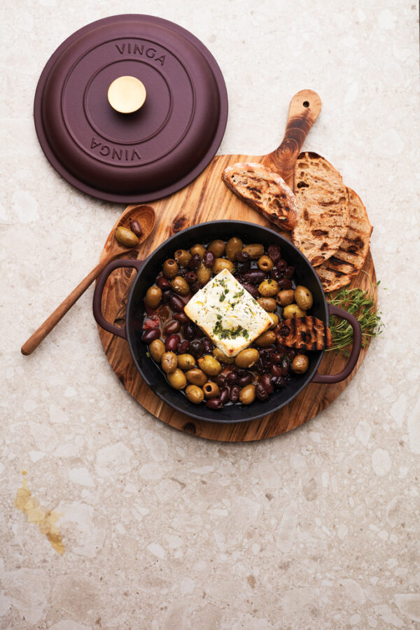 VINGA Monte enameled cast iron sauté pan - Burgundy