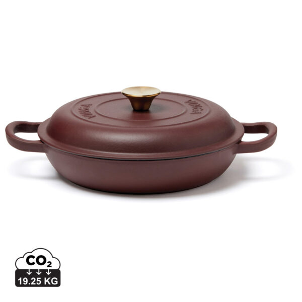 VINGA Monte enameled cast iron sauté pan - Burgundy