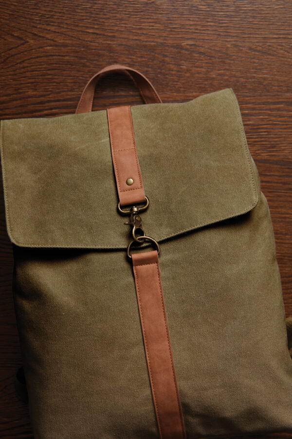 VINGA Bosler backpack GRS recycled canvas - Green