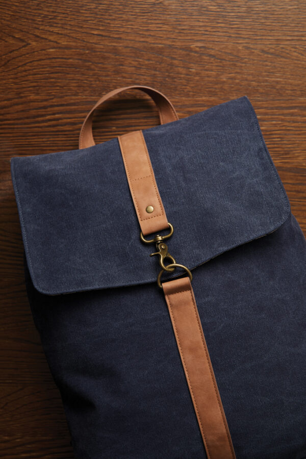 VINGA Bosler backpack GRS recycled canvas - Navy