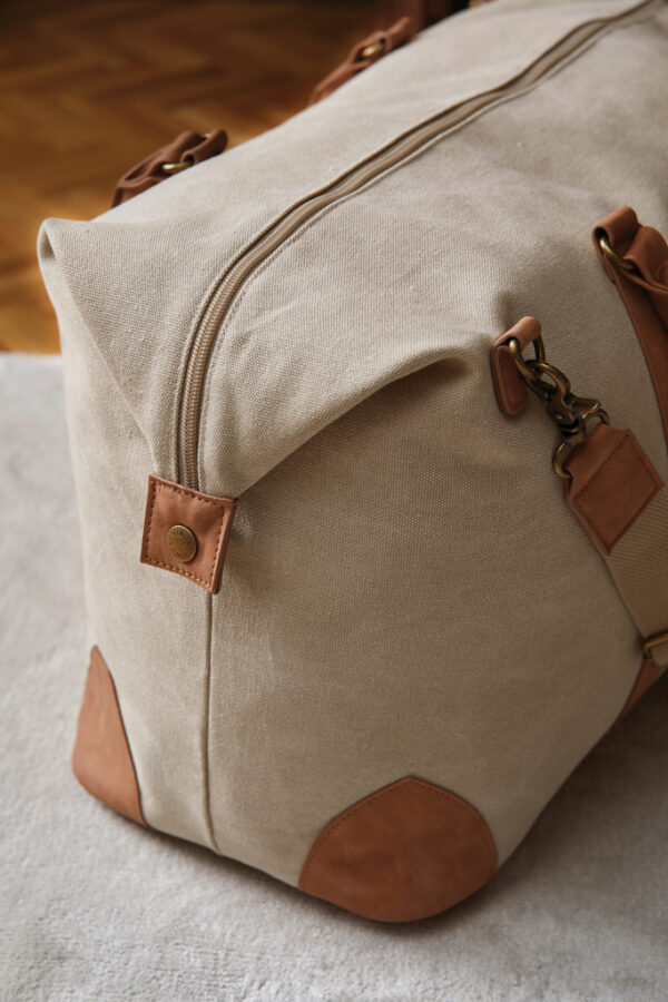 VINGA Bosler RCS recycled canvas duffelbag - Greige