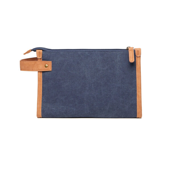 VINGA Bosler GRS recycled canvas toiletry bag - Navy