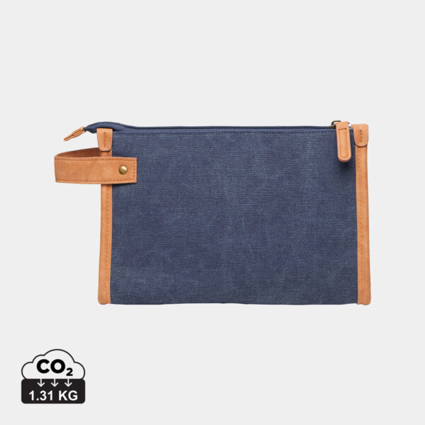 VINGA Bosler GRS recycled canvas toiletry bag - Navy