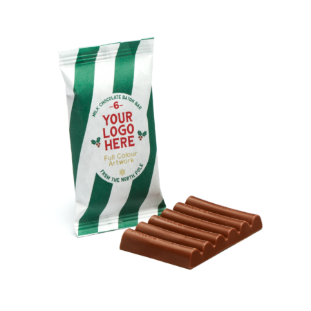 6 Baton Milk Chocolate Bar - Christmas