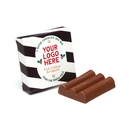 3 Baton Milk Chocolate Bar - Christmas