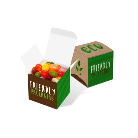 Eco Mini Cube Box - Jelly Bean Factory - Express Range, Sweets & Chocolate