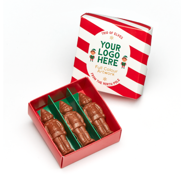 Trio of Elves Treat Box - Christmas