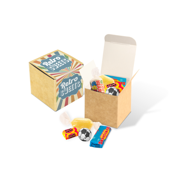 Eco Kraft Cube - Retro Sweets - Sweets & Chocolate