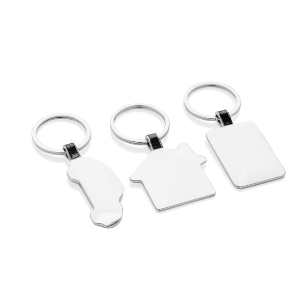 Recycled zinc alloy car keyring - Keyrings