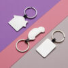 Recycled zinc alloy car keyring - Keyrings