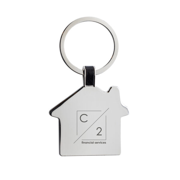 Recycled zinc alloy house keyring - Keyrings