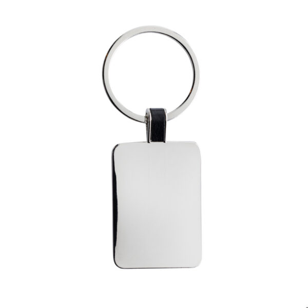 Rcycled zinc alloy rectangle keyring - Keyrings