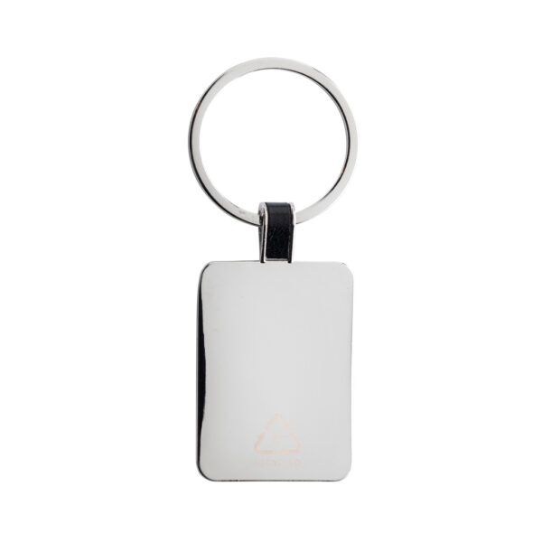 Rcycled zinc alloy rectangle keyring - Keyrings