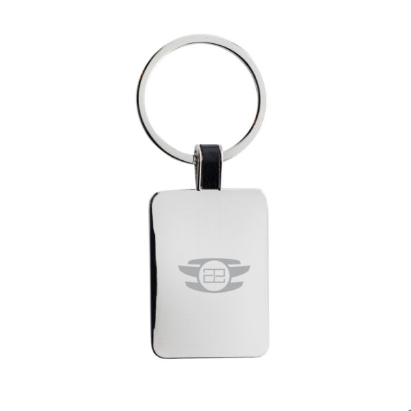 Rcycled zinc alloy rectangle keyring - Keyrings