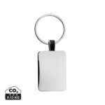 Rcycled zinc alloy rectangle keyring