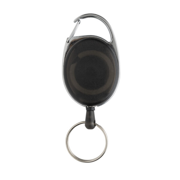 RCS recycled ABS roller clip keychain - Black