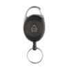 RCS recycled ABS roller clip keychain - Black