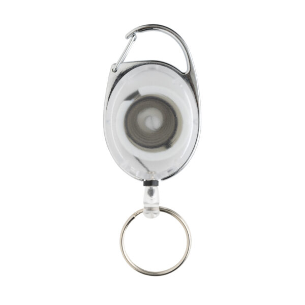 RCS recycled ABS roller clip keychain - White