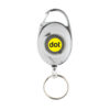 RCS recycled ABS roller clip keychain - White