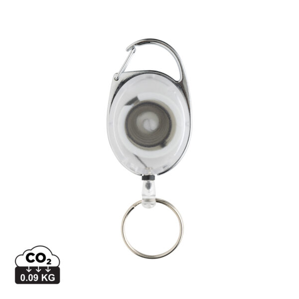 RCS recycled ABS roller clip keychain - White