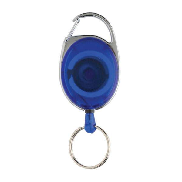 RCS recycled ABS roller clip keychain - Blue