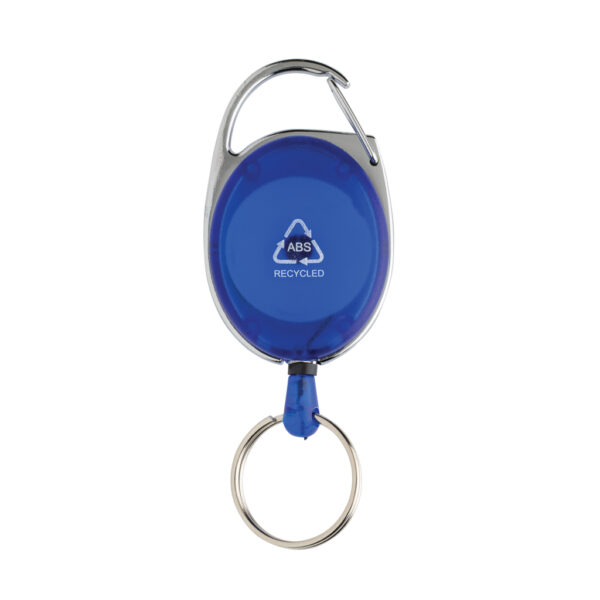 RCS recycled ABS roller clip keychain - Blue