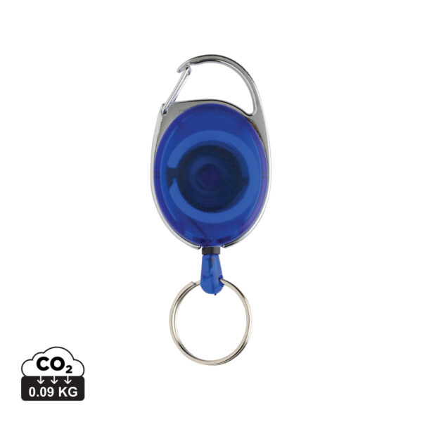 RCS recycled ABS roller clip keychain - Blue