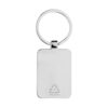 RCS recycled zinc alloy rectangle keychain with bamboo - Keyrings