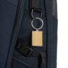 RCS recycled zinc alloy rectangle keychain with bamboo - Keyrings