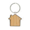 RCS recycled zinc alloy house keychain with bamboo - Keyrings