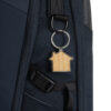 RCS recycled zinc alloy house keychain with bamboo - Keyrings