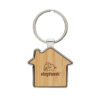 RCS recycled zinc alloy house keychain with bamboo - Keyrings