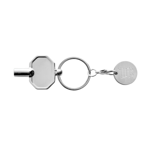 RCS recycled zinc alloy radiator key keychain with coin - Keyrings