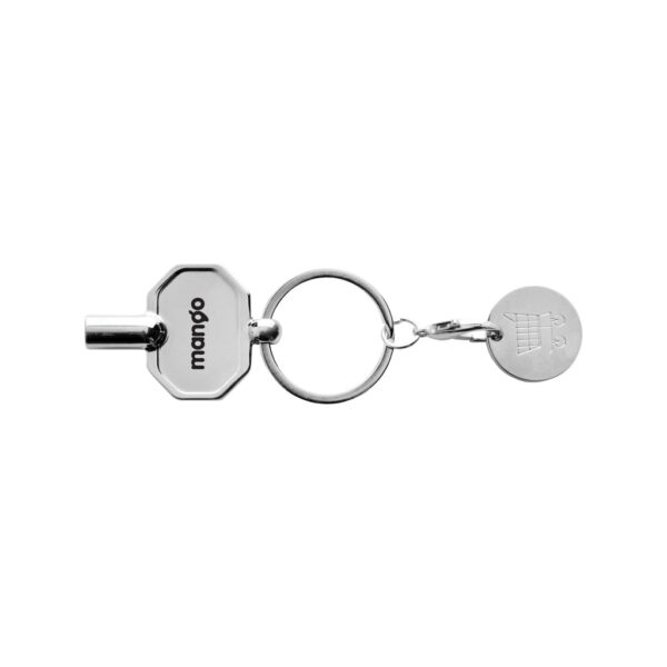 RCS recycled zinc alloy radiator key keychain with coin - Keyrings