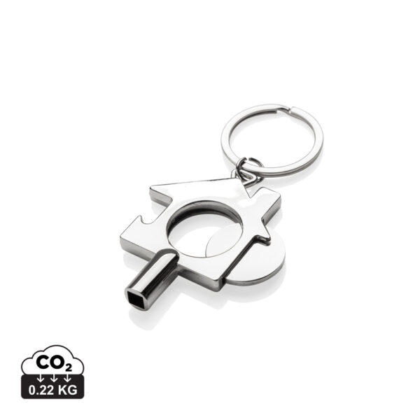 RCS recycled zinc alloy 3 in 1 keychain - Keyrings