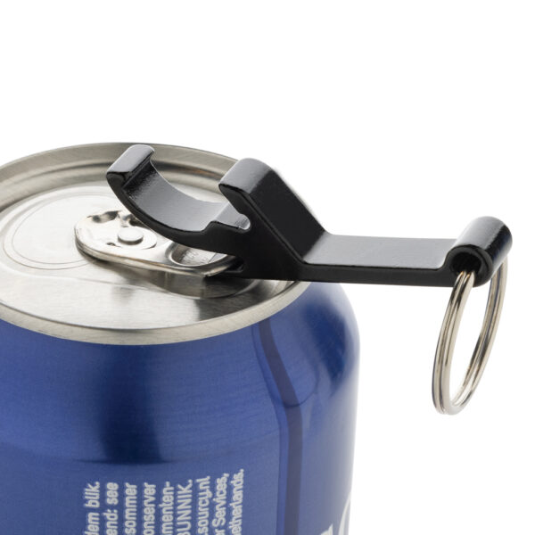 Recycled aluminum bottle and can opener - Black