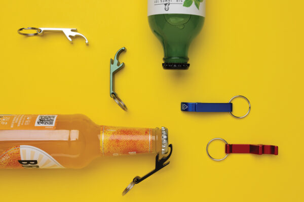 Recycled aluminum bottle and can opener - Silver