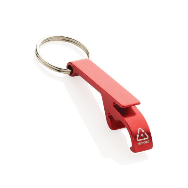 Recycled aluminum bottle and can opener - Red