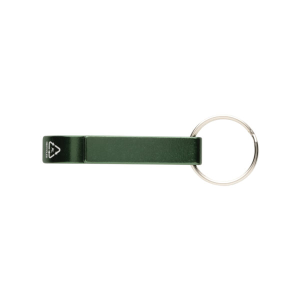 Recycled aluminum bottle and can opener - Green